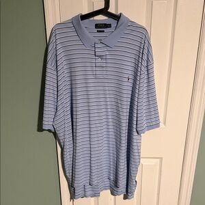 Polo by Ralph Lauren Men's Light Blue Striped Polo